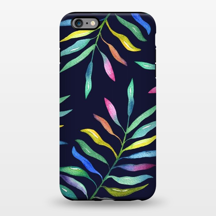 iPhone 6/6s plus StrongFit Rainbow Tropical Leaf by Noonday Design