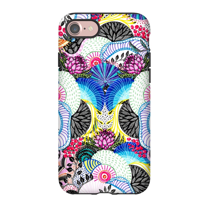 iPhone 7 StrongFit Whimsical abstract hand paint design  by InovArts