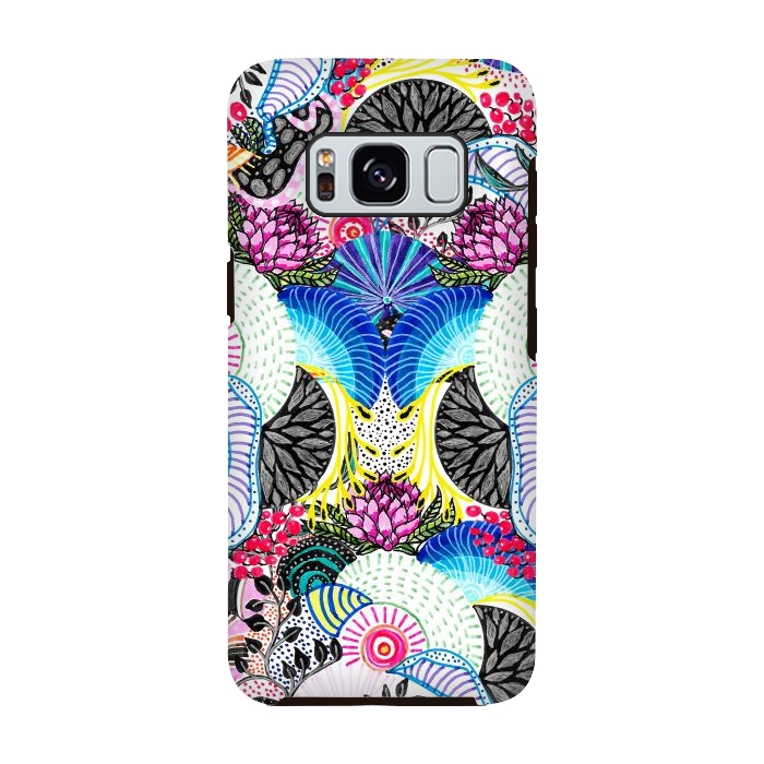Galaxy S8 StrongFit Whimsical abstract hand paint design  by InovArts