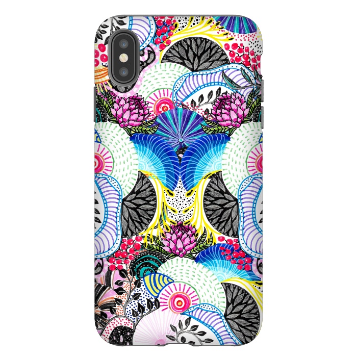 iPhone Xs Max StrongFit Whimsical abstract hand paint design  by InovArts