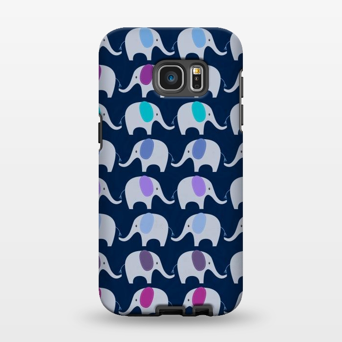 Galaxy S7 EDGE StrongFit Marching Elephants by Noonday Design