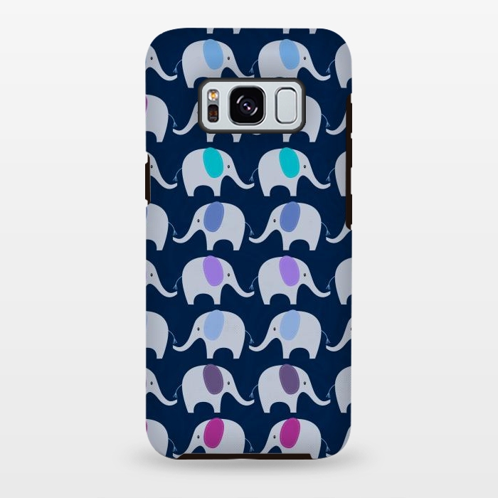 Galaxy S8 plus StrongFit Marching Elephants by Noonday Design