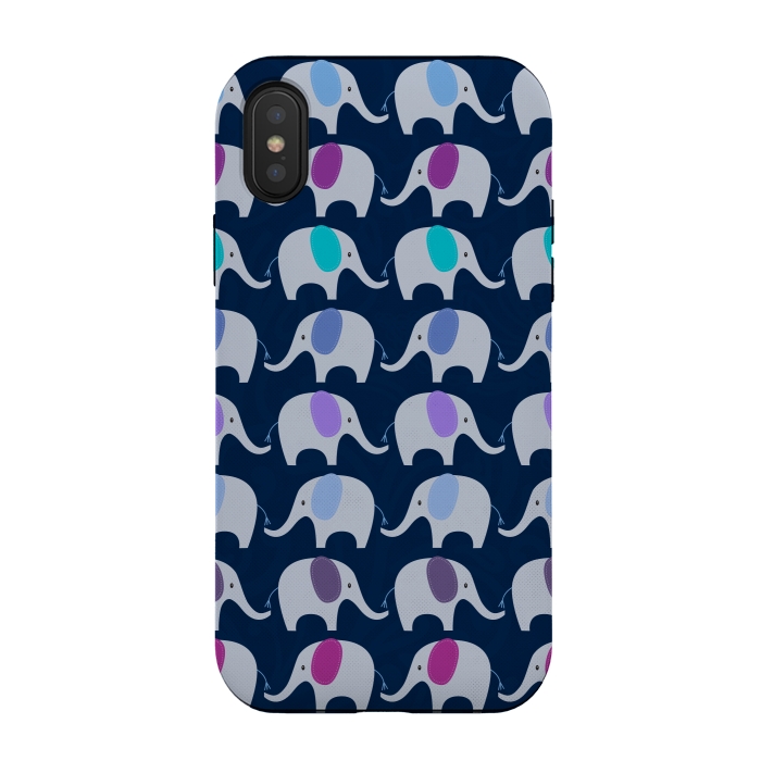 iPhone Xs / X StrongFit Marching Elephants by Noonday Design