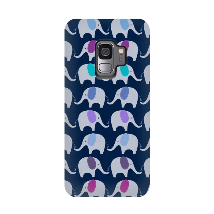 Galaxy S9 StrongFit Marching Elephants by Noonday Design