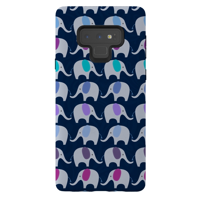 Galaxy Note 9 StrongFit Marching Elephants by Noonday Design