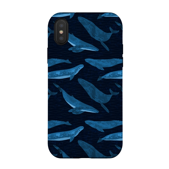 iPhone Xs / X StrongFit Whales in the Deep by Noonday Design