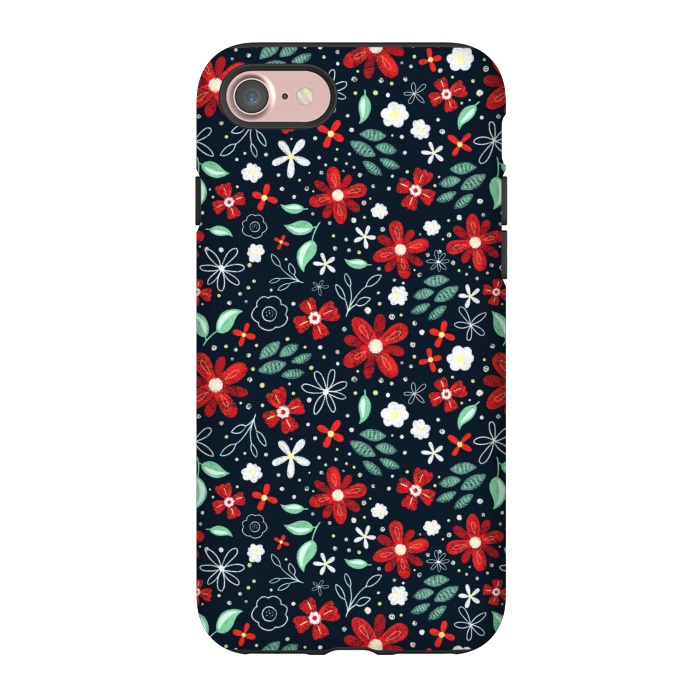 iPhone 7 StrongFit Little Christmas Flowers by Noonday Design