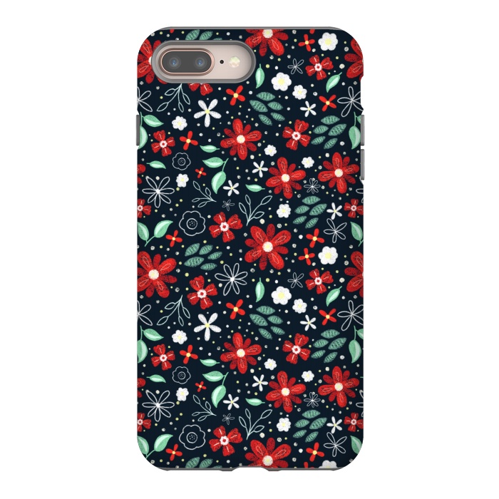 iPhone 7 plus StrongFit Little Christmas Flowers by Noonday Design