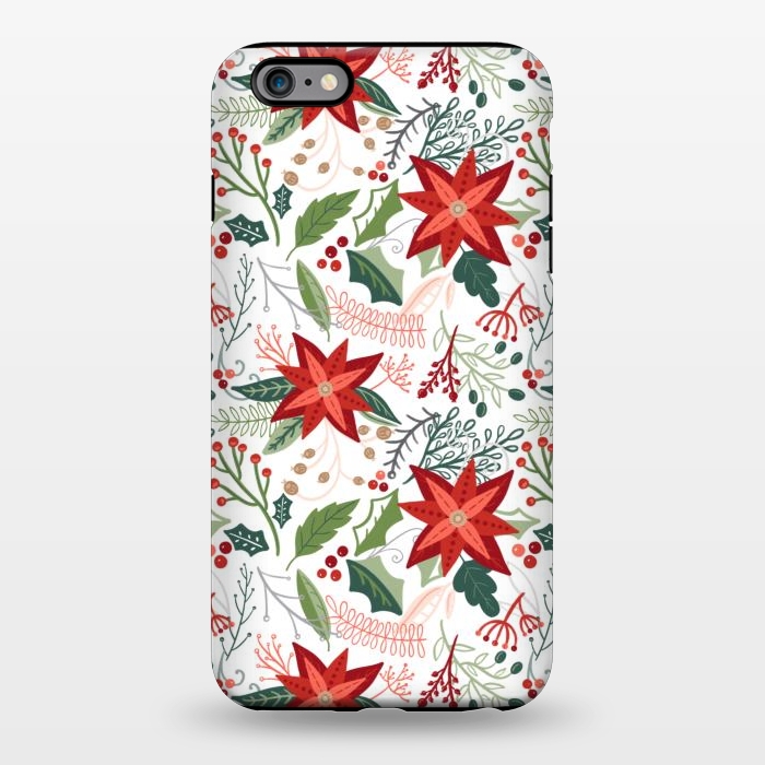 iPhone 6/6s plus StrongFit Festive Poinsettias by Noonday Design