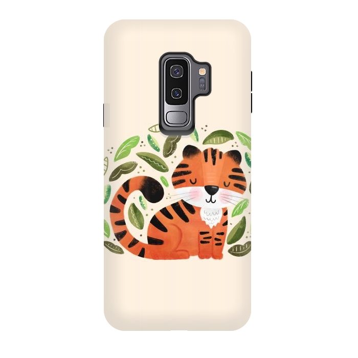 Galaxy S9 plus StrongFit Tiger Cutie by Noonday Design