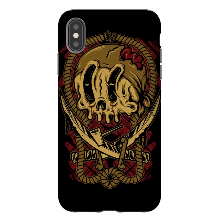 iPhone Xs Max StrongFit Skull Sword by Afif Quilimo