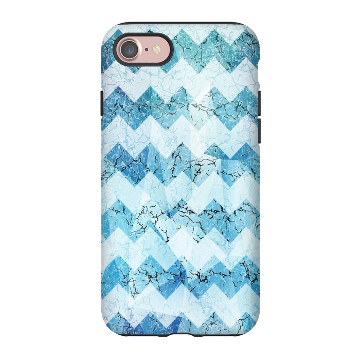iPhone 7 StrongFit Blue chevron by Jms