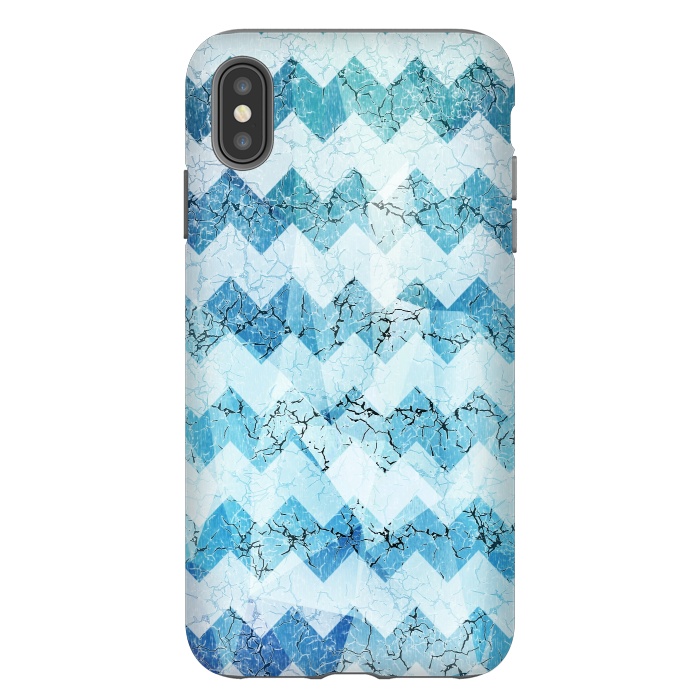 iPhone Xs Max StrongFit Blue chevron by Jms