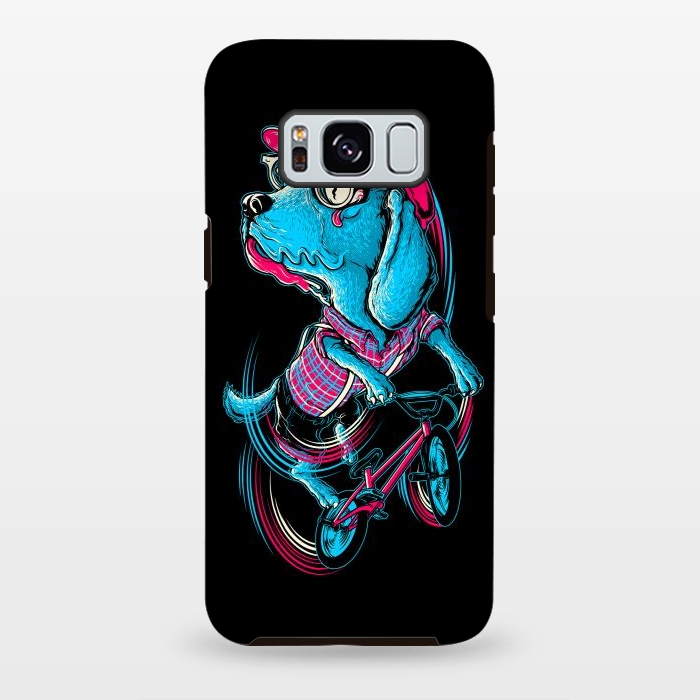 Galaxy S8 plus StrongFit Dog Biker by Afif Quilimo