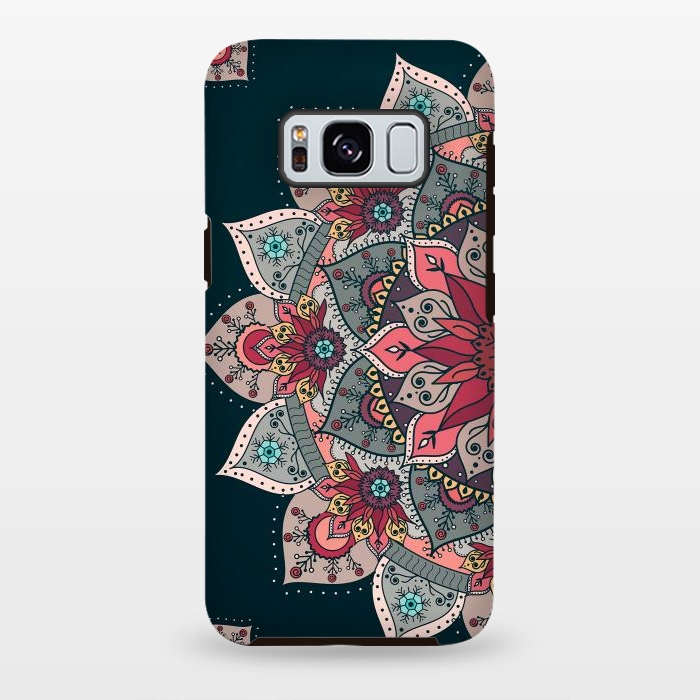 Galaxy S8 plus StrongFit Winter holidays doodles mandala design by InovArts
