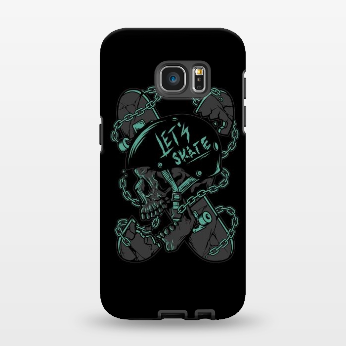 Galaxy S7 EDGE StrongFit Skullboarder by Afif Quilimo