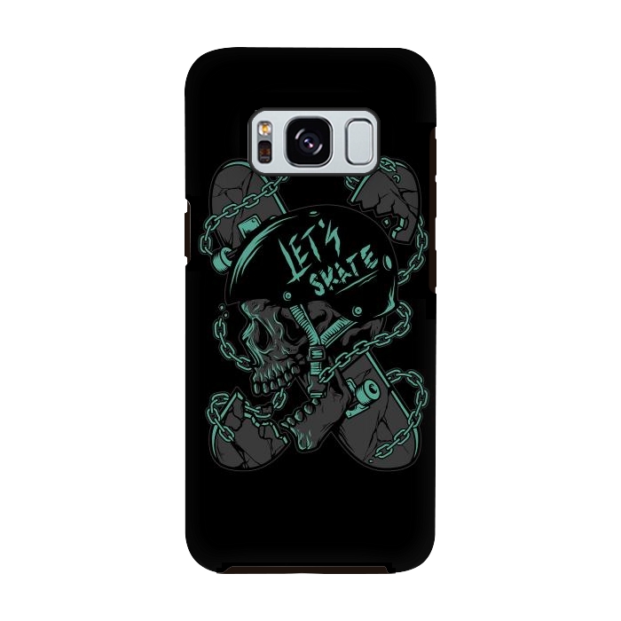 Galaxy S8 StrongFit Skullboarder by Afif Quilimo