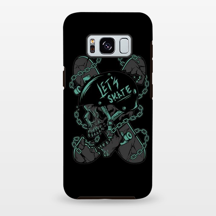 Galaxy S8 plus StrongFit Skullboarder by Afif Quilimo