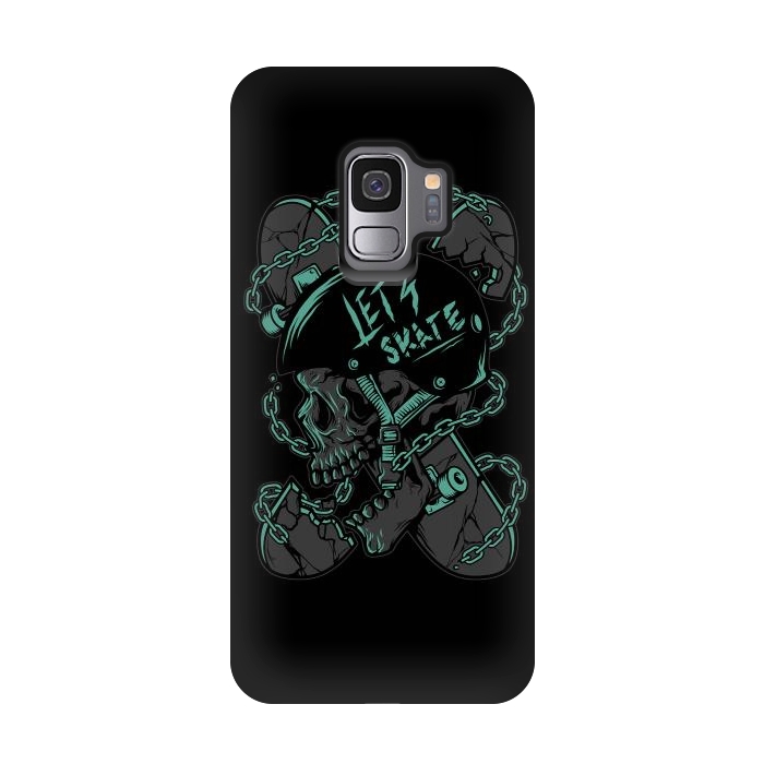 Galaxy S9 StrongFit Skullboarder by Afif Quilimo