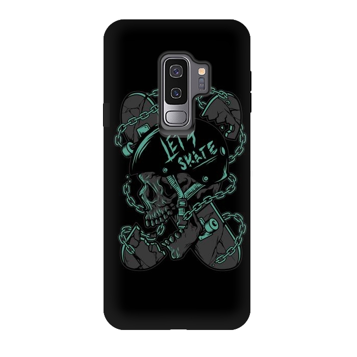 Galaxy S9 plus StrongFit Skullboarder by Afif Quilimo