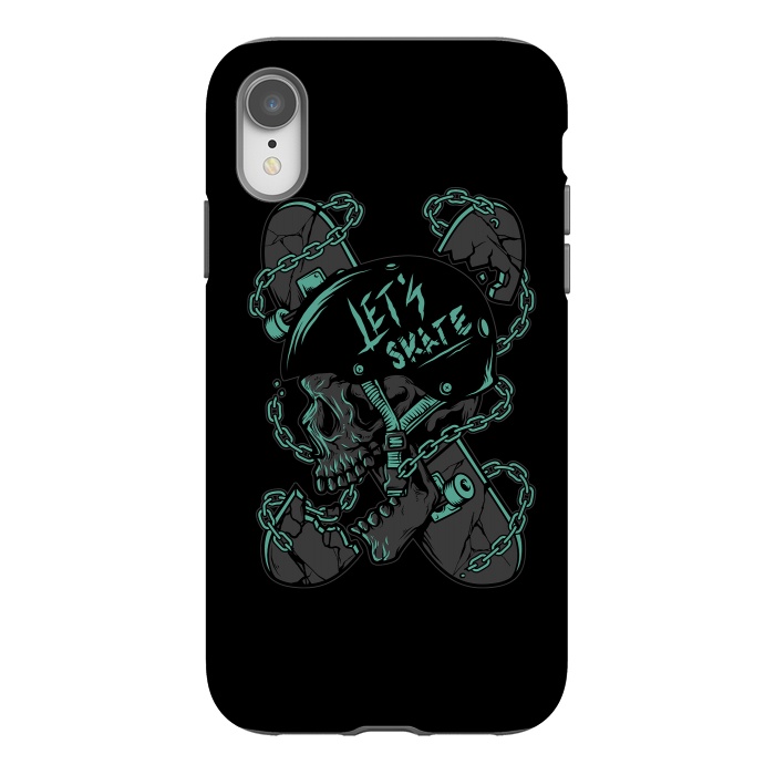 iPhone Xr StrongFit Skullboarder by Afif Quilimo