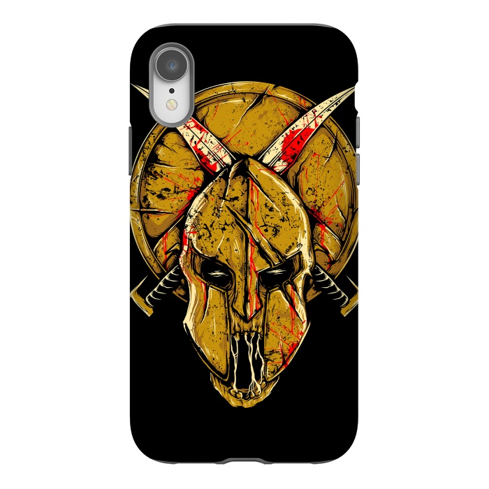 iPhone Xr StrongFit Skull Sparta by Afif Quilimo