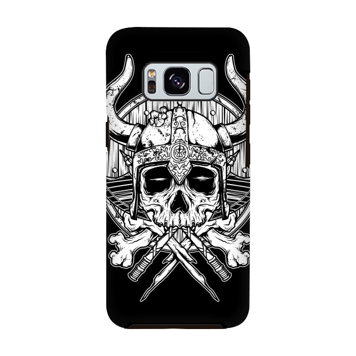 Galaxy S8 StrongFit Skull Viking by Afif Quilimo