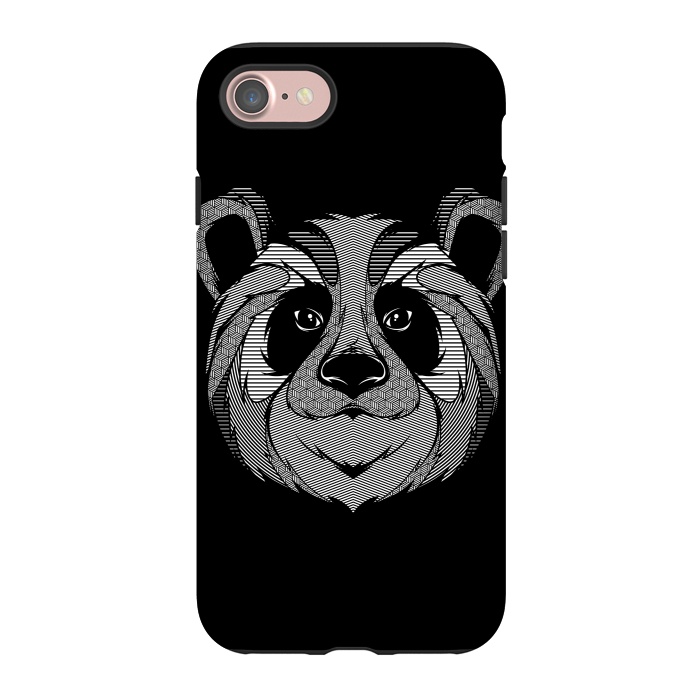iPhone 7 StrongFit Panda Zentangle by Afif Quilimo