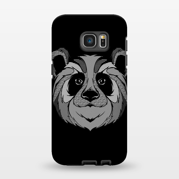 Galaxy S7 EDGE StrongFit Panda Zentangle by Afif Quilimo