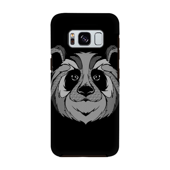 Galaxy S8 StrongFit Panda Zentangle by Afif Quilimo