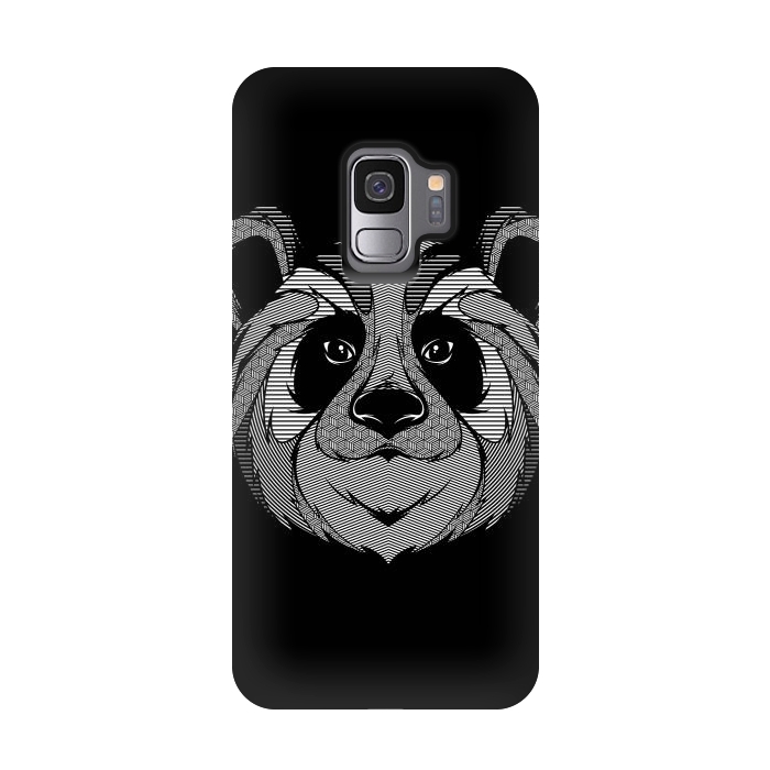 Galaxy S9 StrongFit Panda Zentangle by Afif Quilimo