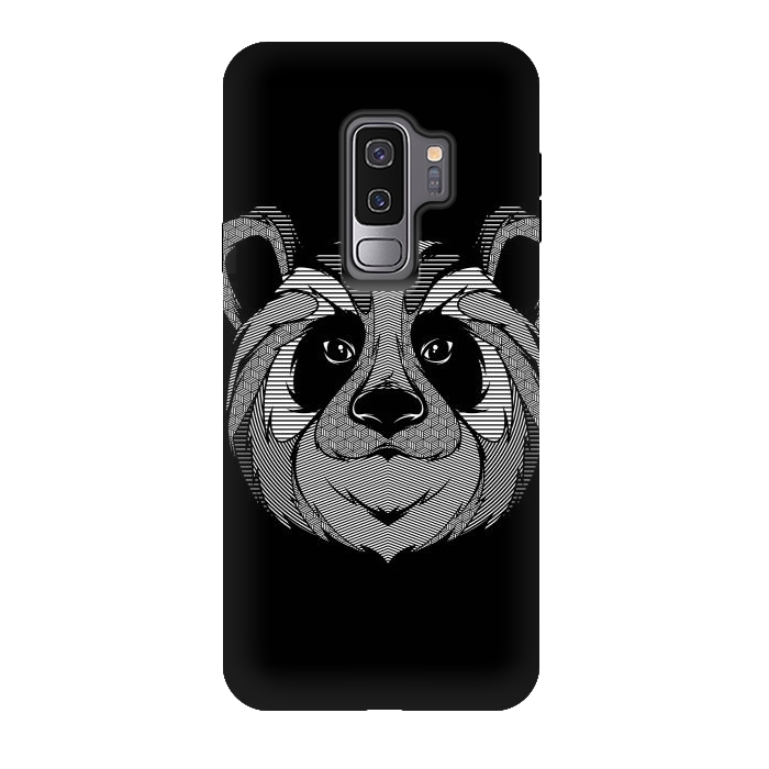 Galaxy S9 plus StrongFit Panda Zentangle by Afif Quilimo