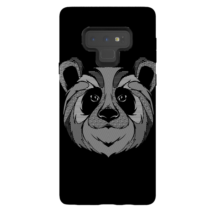 Galaxy Note 9 StrongFit Panda Zentangle by Afif Quilimo