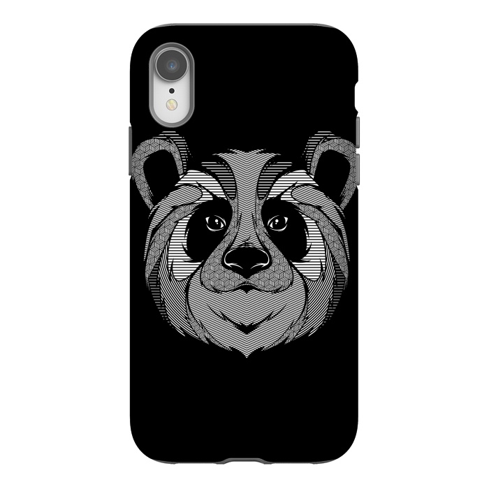 iPhone Xr StrongFit Panda Zentangle by Afif Quilimo