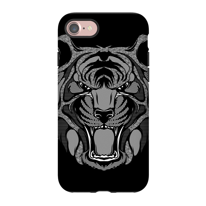 iPhone 7 StrongFit Tiger Zentangle by Afif Quilimo