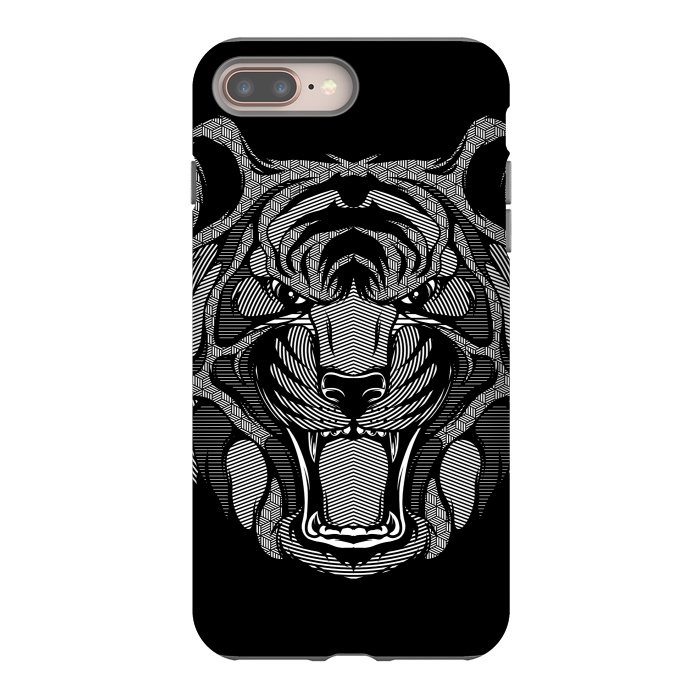 iPhone 7 plus StrongFit Tiger Zentangle by Afif Quilimo