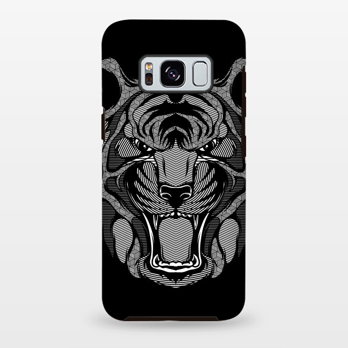Galaxy S8 plus StrongFit Tiger Zentangle by Afif Quilimo
