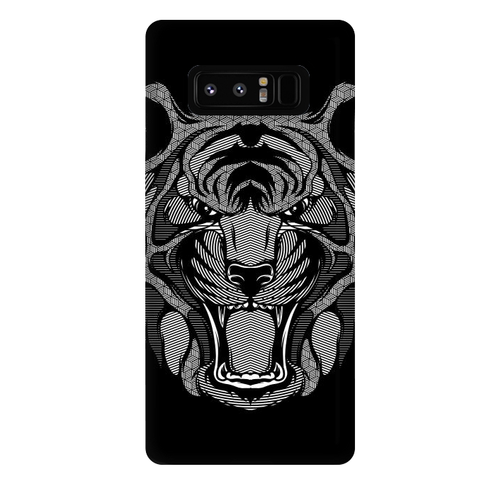 Galaxy Note 8 StrongFit Tiger Zentangle by Afif Quilimo