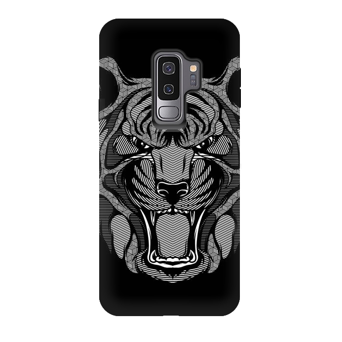 Galaxy S9 plus StrongFit Tiger Zentangle by Afif Quilimo