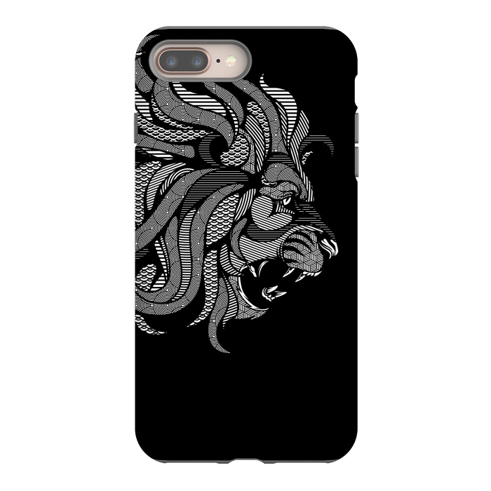 iPhone 7 plus StrongFit Lion Zentangle by Afif Quilimo
