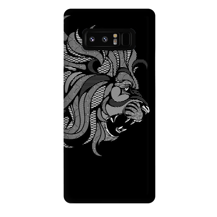 Galaxy Note 8 StrongFit Lion Zentangle by Afif Quilimo