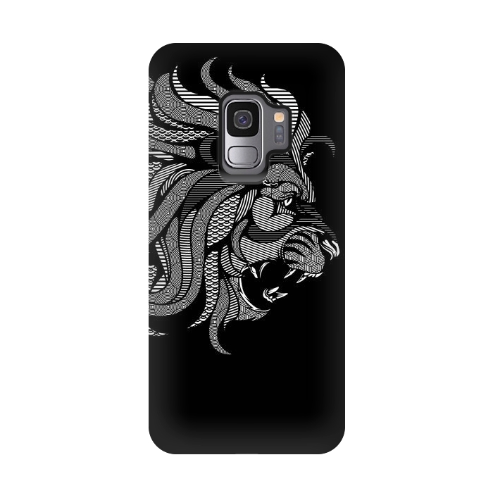 Galaxy S9 StrongFit Lion Zentangle by Afif Quilimo