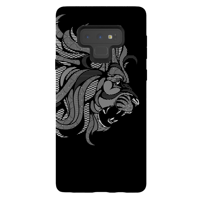 Galaxy Note 9 StrongFit Lion Zentangle by Afif Quilimo