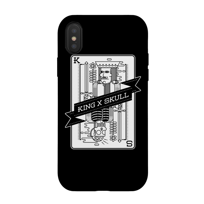 iPhone Xs / X StrongFit King & Skull by Afif Quilimo