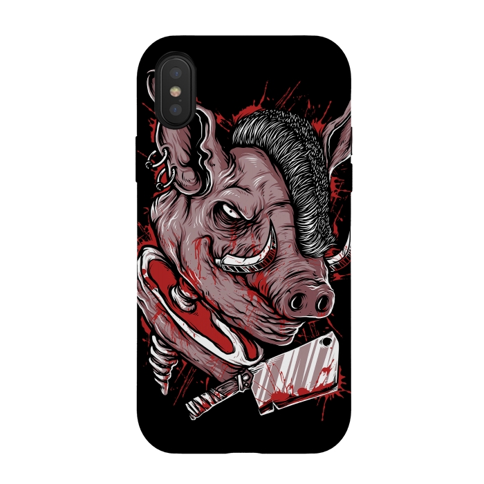 iPhone Xs / X StrongFit Pig Saw by Afif Quilimo