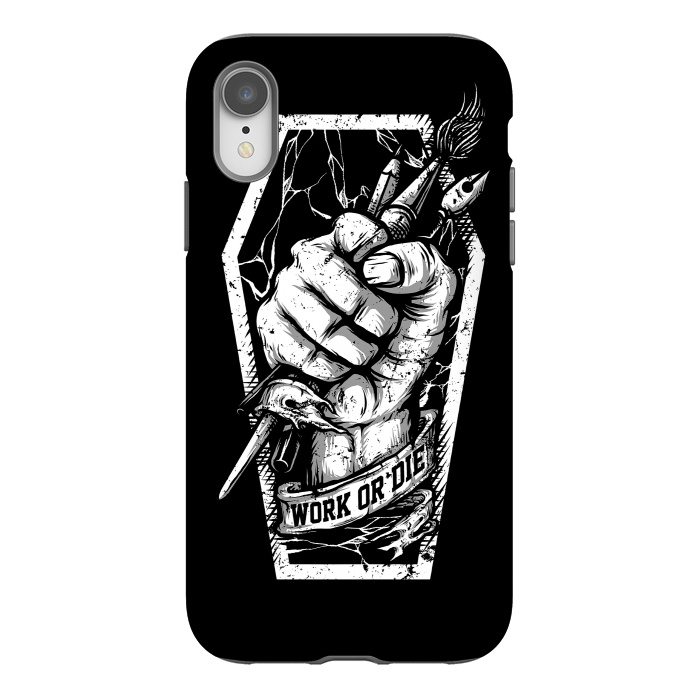 iPhone Xr StrongFit Work or Die by Afif Quilimo
