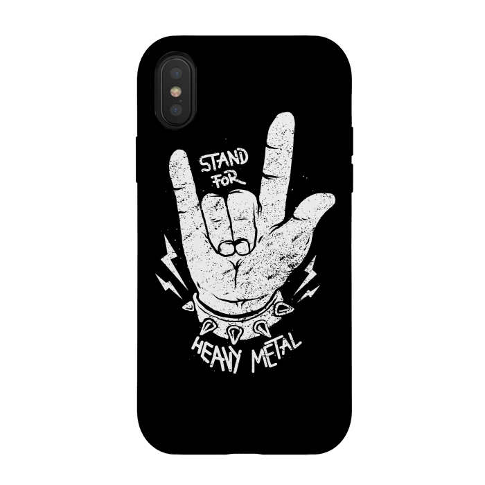 iPhone Xs / X StrongFit Stand for Heavy Metal by Afif Quilimo