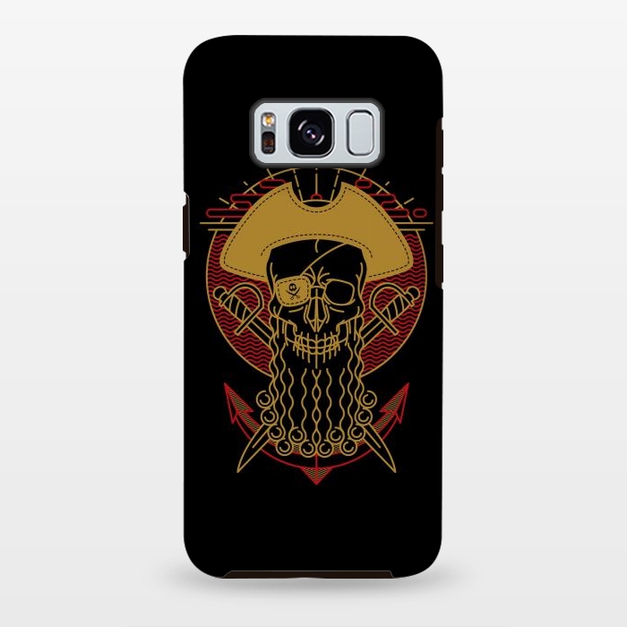 Galaxy S8 plus StrongFit Skull Pirate by Afif Quilimo