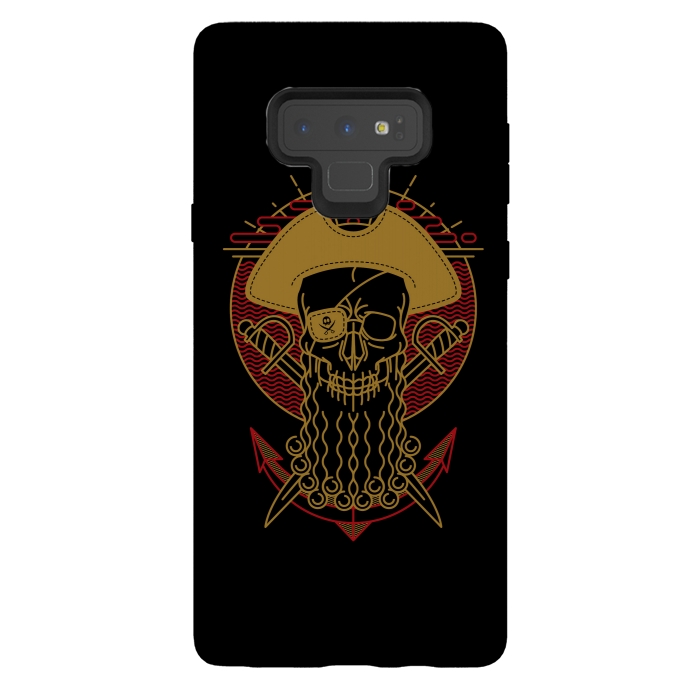 Galaxy Note 9 StrongFit Skull Pirate by Afif Quilimo