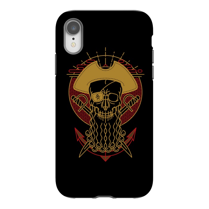 iPhone Xr StrongFit Skull Pirate by Afif Quilimo